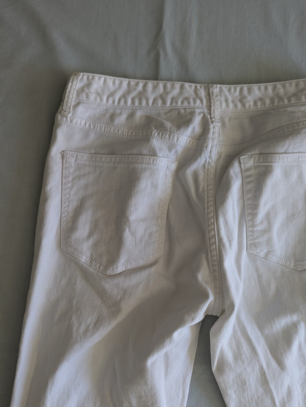 Gap Real Straight White Raw Edge Jeans - Picture 6 of 7